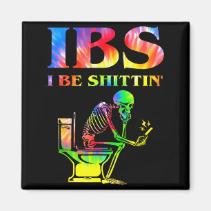 Íman Eu Estou Sendo Esqueleto Engraçado de Tie Dye 