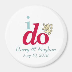 Íman EU FAÇO o ímã real de Harry & de casamento de