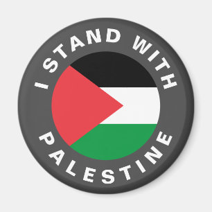 Íman Eu fico com a bandeira da Palestina personalizada