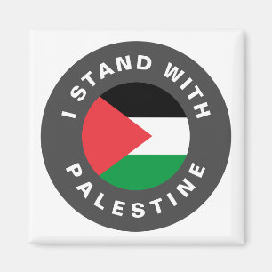 Íman Eu fico com a bandeira de texto personalizada da P