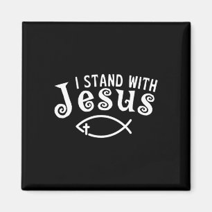 Íman Eu Fico Com Jesus Testemunho Cristão Fé Peixe