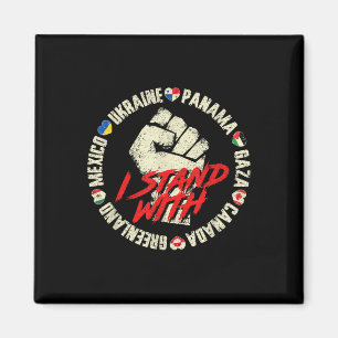 Íman Eu fico com o Canadá Groelândia México Panamá Gaza