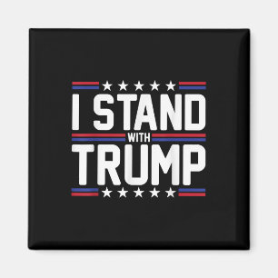 Íman Eu Fico Com O Trump American Flag Usa Trump Suppor