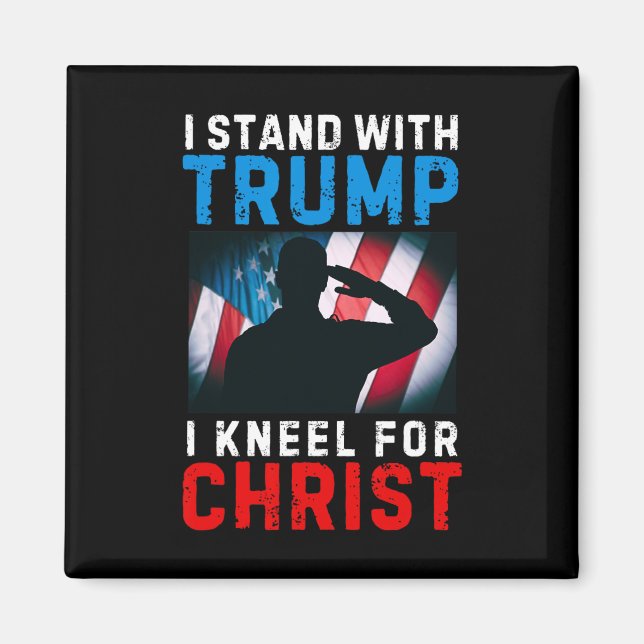 Íman Eu Fico Com Trump É Meu Presidente Kneel Jesus Chr (Frente)