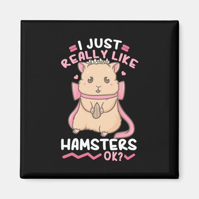 Íman Eu Gosto Muito De Hamsters Ok (Frente)
