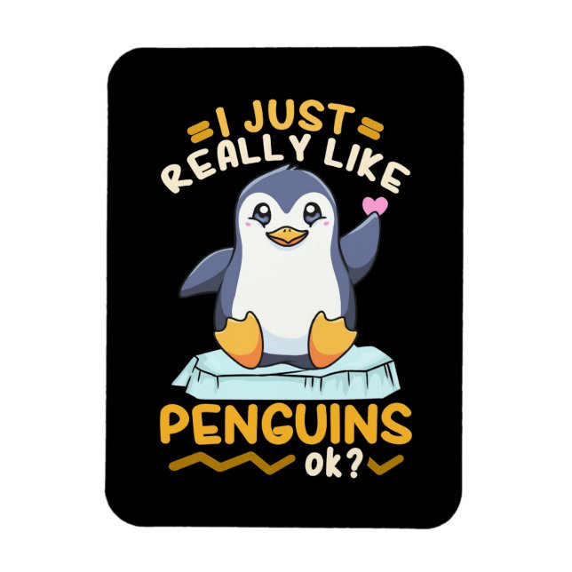 Íman Eu Gosto Muito De Pinguins (Vertical)