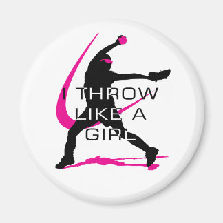 Íman Eu jogo como uma garota rosa softball