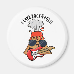 Íman Eu Lava Rock E Roll Cute Volcano Pun