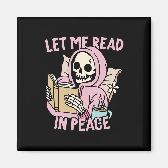 Íman Eu Leio Em Paz Fantasma Divertido Lendo Livro Dia  (Frente)