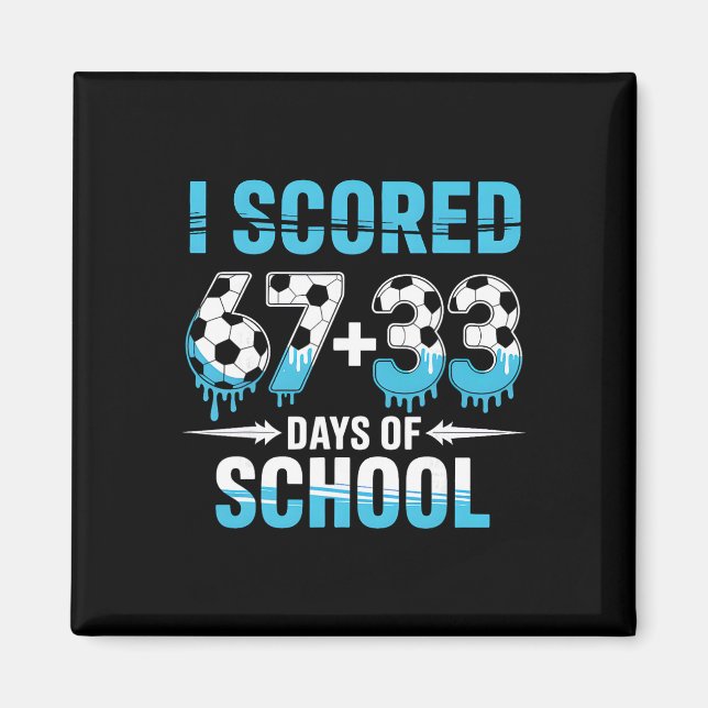 Íman Eu Marquei 100 Dias De Futebol Escolar 100º Dia De (Frente)