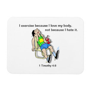Íman Eu me exercito porque amo meu corpo personalizável