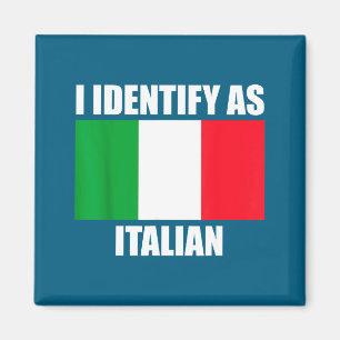 Íman Eu Me Identifico Como Italiano Bandeira Divertida 