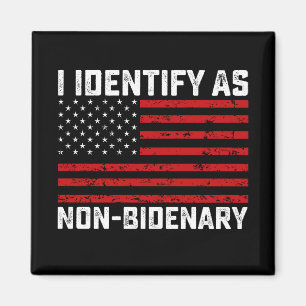 Íman Eu Me Identifico Como Não Bidenário Engraçado Bide