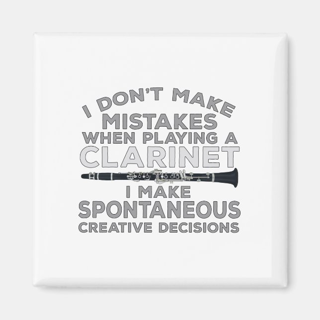 Íman Eu não cometo erros ao jogar Clarinet (Frente)