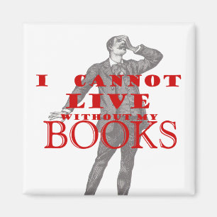 Íman Eu não posso viver sem meus livros - homem