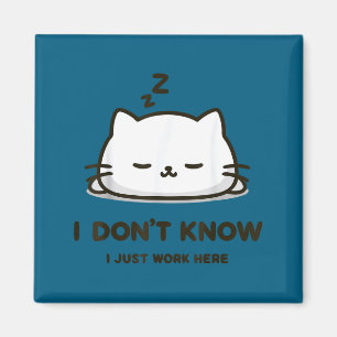 Íman Eu não sei eu trabalho aqui meme gato engraçado do