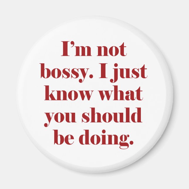 Íman Eu não sou Bossy (Frente)
