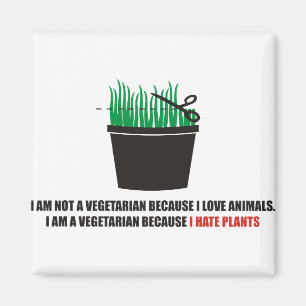 Íman Eu não sou um vegetariano porque eu amo animais