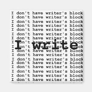 Íman Eu não tenho o bloco do escritor…