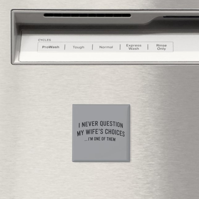Íman Eu Nunca Questiono as Escolhas da Minha Esposa" So (In Situ (Dishwasher))
