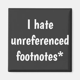 Íman Eu odeio notas de rodapé sem referência