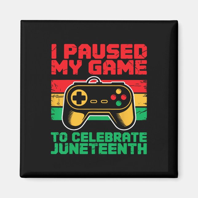 Íman Eu Pausar Meu Jogo Para Celebrar Juneteenth Menino (Frente)