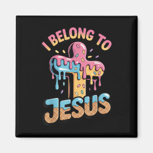 Íman Eu Pertenço a Jesus Kids Sorvete Cristão Gota Bo