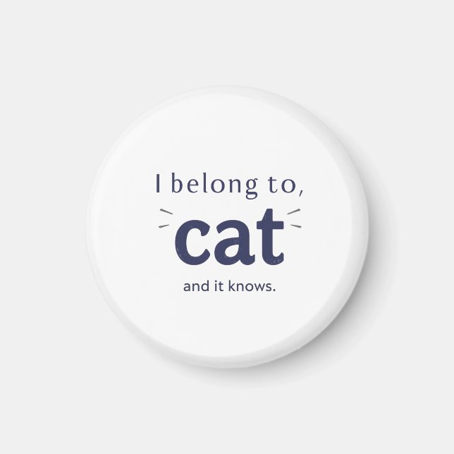 Íman Eu Pertenço ao Gato (Frente)