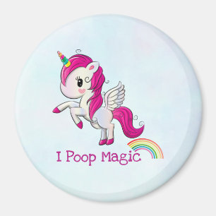 Íman Eu Poop Magic Funny Unicorn Dizendo