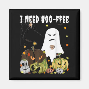Íman Eu Preciso de Boo-ffee Fantasma Abóbora Café Amant