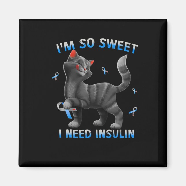 Íman Eu Preciso De Insulina Diabetes De Gato (Frente)