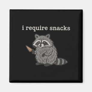 Íman Eu Preciso De Snacks De Camiseiros Raccoon Mulhere
