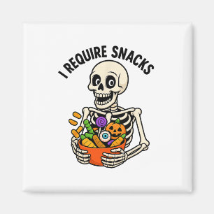 Íman Eu Preciso De Snacks Engraçados Esqueleto Do Dia D