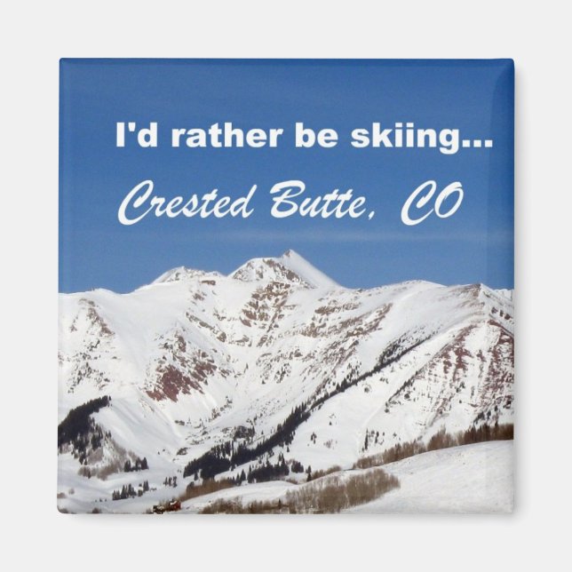 Íman Eu preferencialmente esquiando, Crested Butte, CO (Frente)