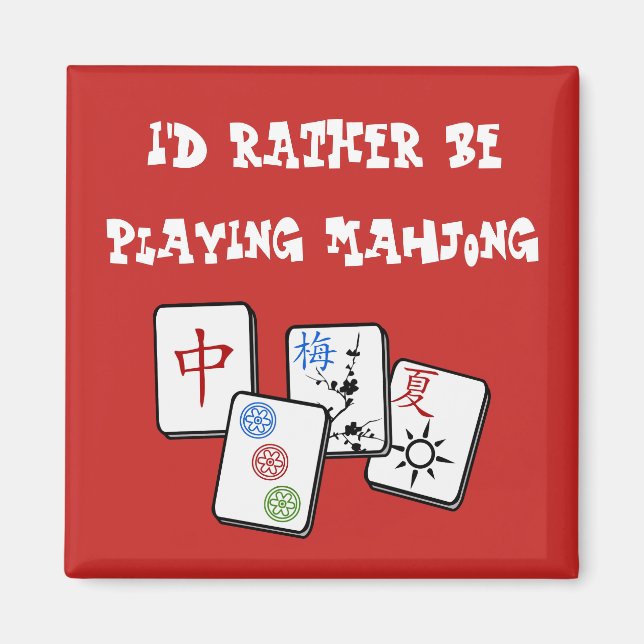 Íman Eu Preferencialmente Jogando Mahjong (Frente)