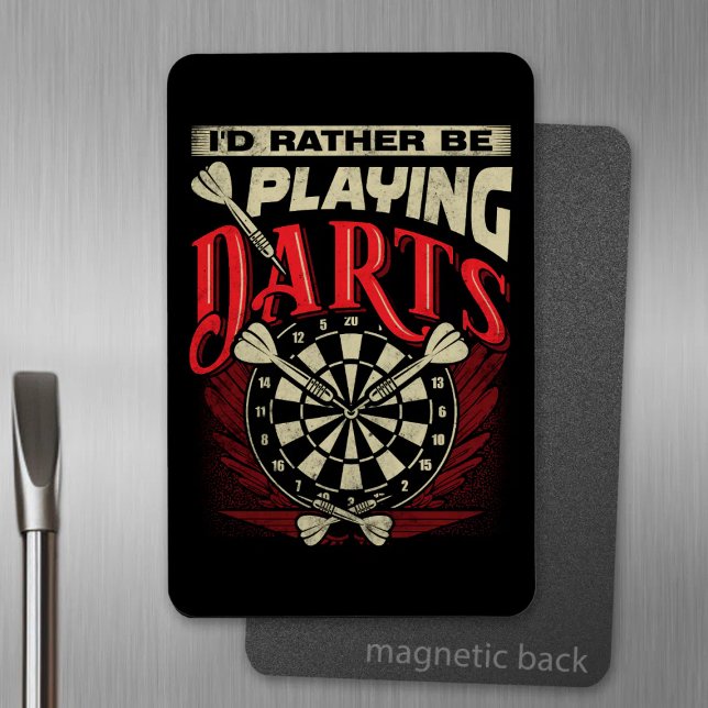 Íman Eu Preferencialmente Tocando Darts 4" x 6" Flexíve (Criador carregado)