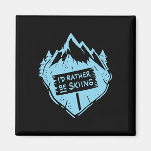 Íman Eu Preferiria Estar Esquiando Citação Esquiador En