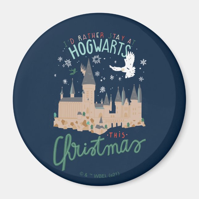 Íman Eu Preferiria Ficar em Hogwarts neste Natal (Frente)