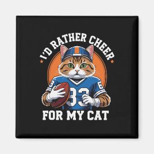 Íman Eu Preferiria Torcer Pelo Meu Gato Camiseta Divert