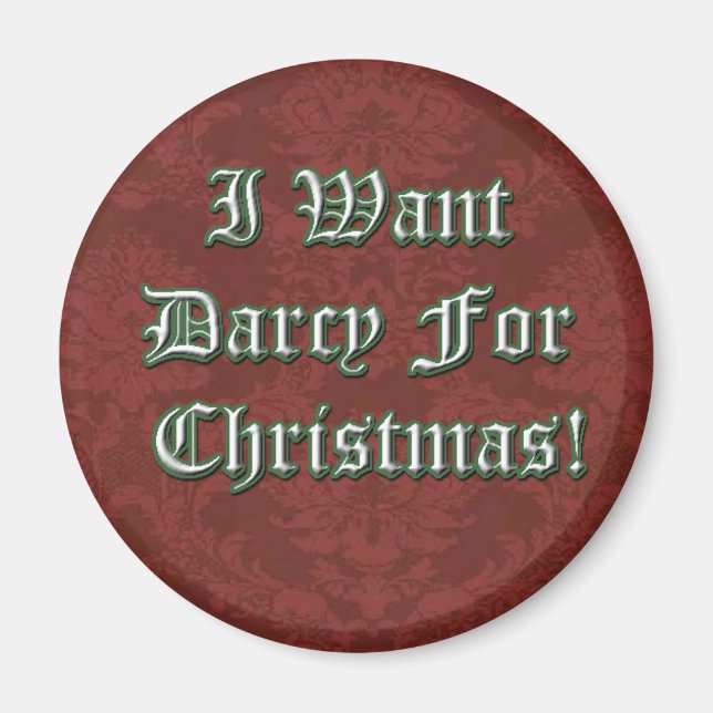 Íman Eu quero Darcy para o Magnet de Natal (Frente)