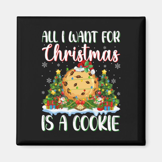 Íman Eu Quero O Natal É Uma Luz De Árvore De Natal Cook (Frente)
