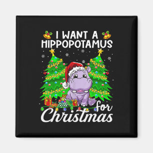 Íman Eu Quero Um Hipopótamo Para Luzes De Natal Papai N