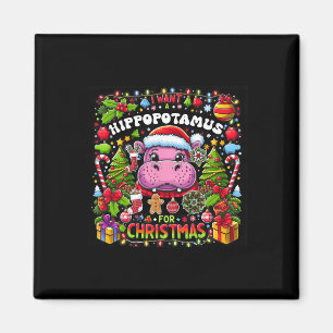 Íman Eu Quero Um Hippopotamus Para O Natal Hippo Xmas C