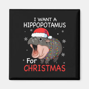Íman Eu Quero Um Hippopotamus Para O Natal Xmas Hippo P