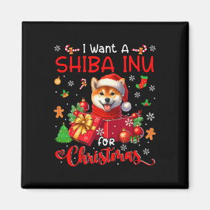 Íman Eu Quero Um Shiba Inu Para Papais noeis De Natal C