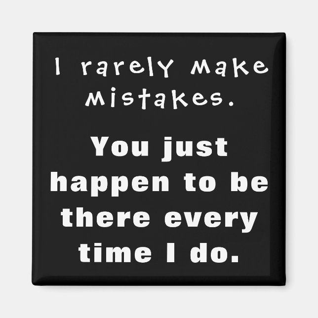 Íman Eu raramente cometo erros, você está lá... (Frente)