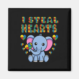Íman Eu Roubo Corações Autismo Sensibilização Elefante