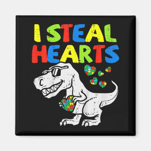 Íman Eu Roubo Corações Trex Dinossauros Garotos Autismo