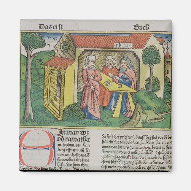 Íman Eu Samuel 1:8 Elkanah conforta Hannah, do 'Nu (Frente)