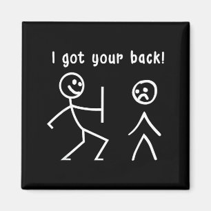 Íman Eu Seu Stick Figure Pun nas Costas